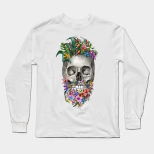 beard skull Long Sleeve T-Shirt